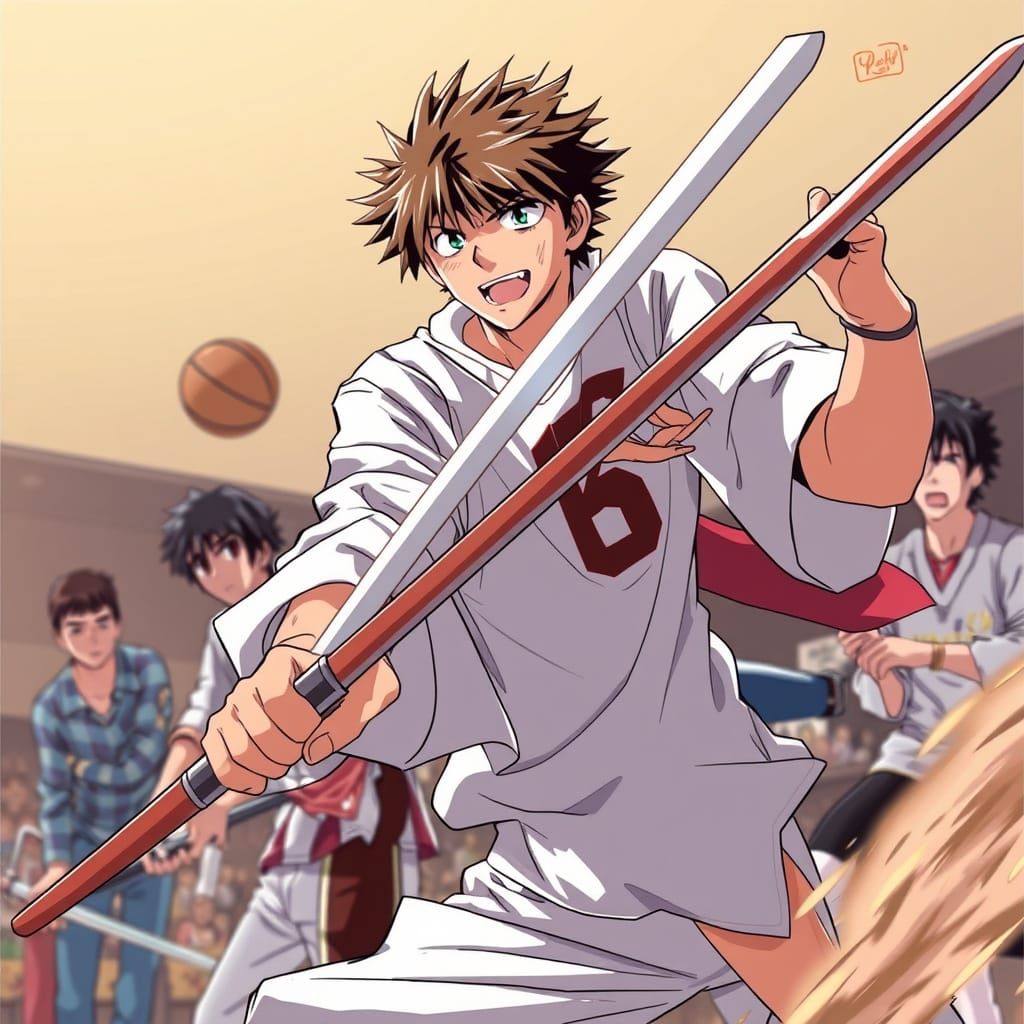 Kuroko Assists Teammate's Slam Dunk, Anime Style