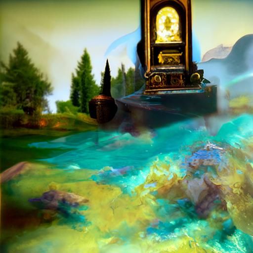 Surreal Melting Landscape in Ethereal Fantasy Style