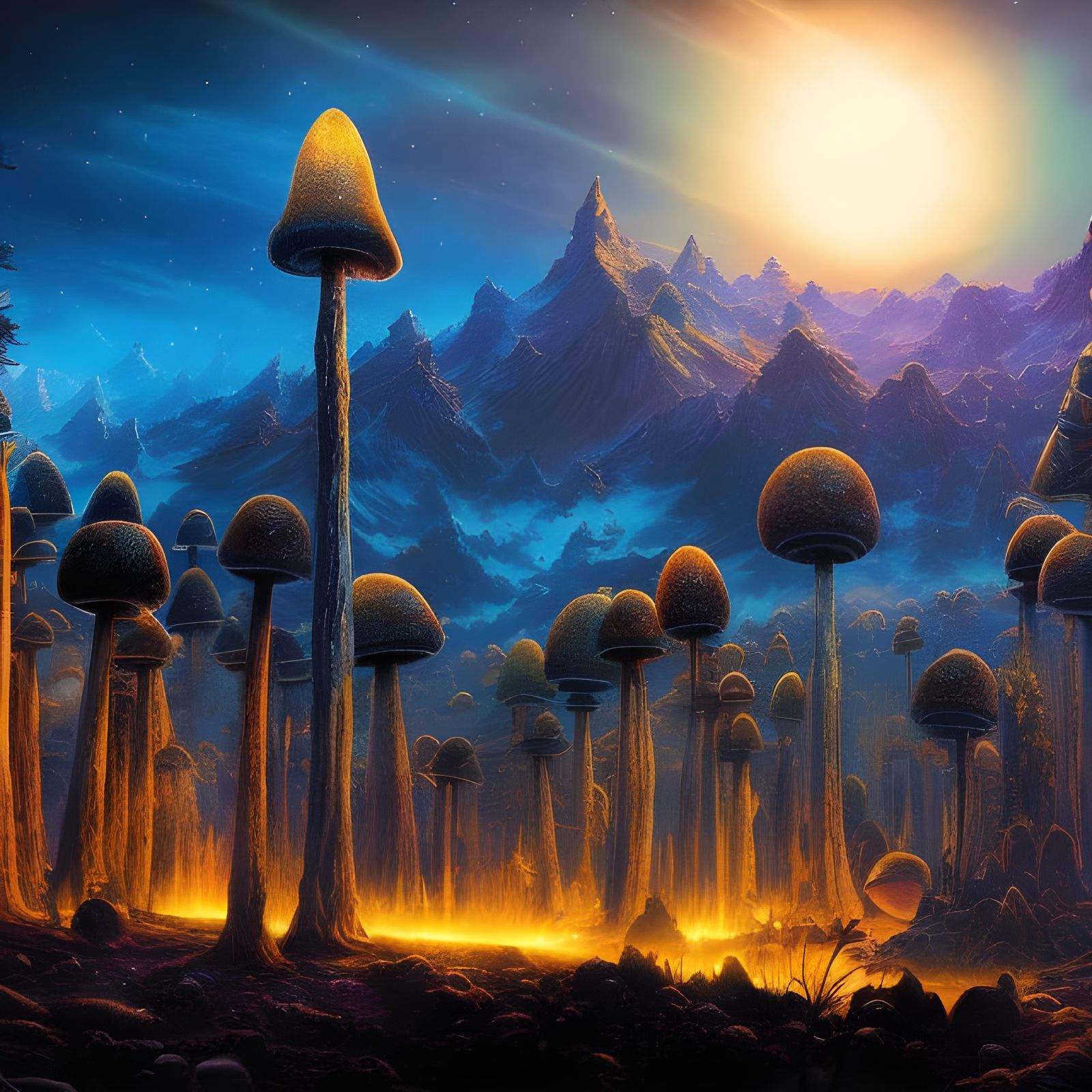 Shrooms Reaching For The Light