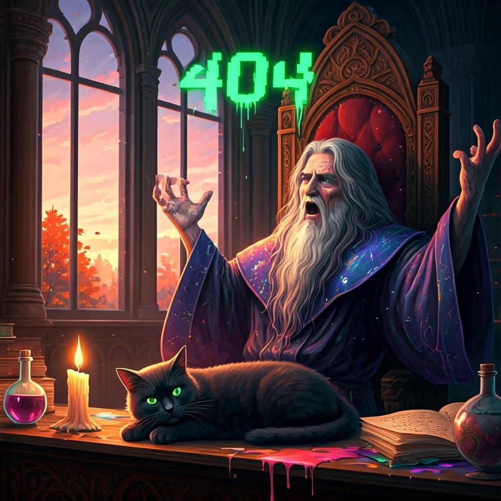 Sleek Black Cat Conquers Digital Chaos in Cyberpunk Portal S...