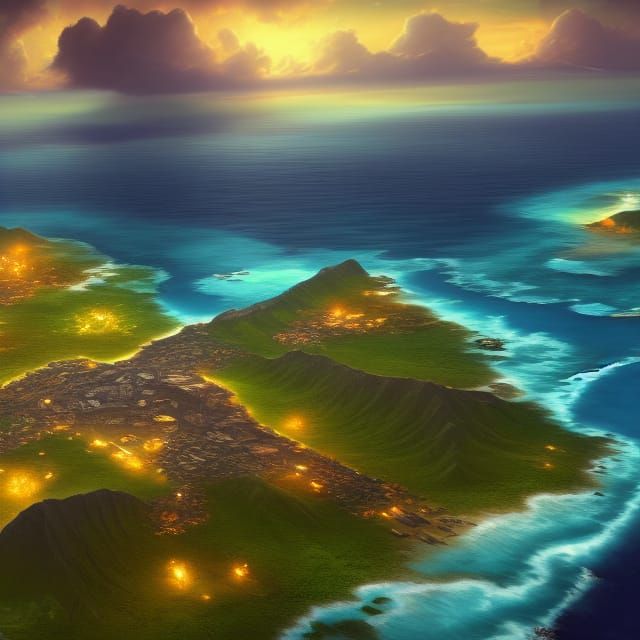 St. Kitts and Nevis: Fantastical Caribbean Matte Painting