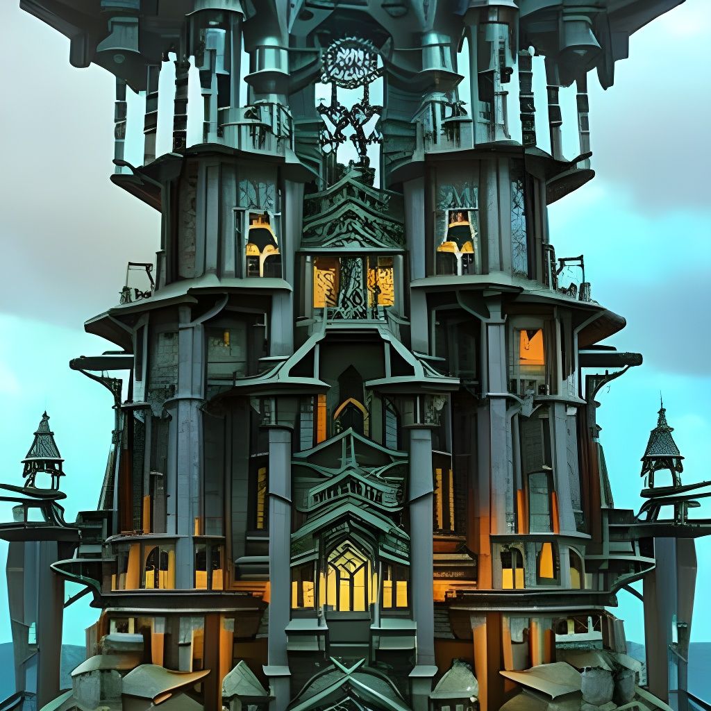 Towering Laboratory of Arcane Fury By laura woermke