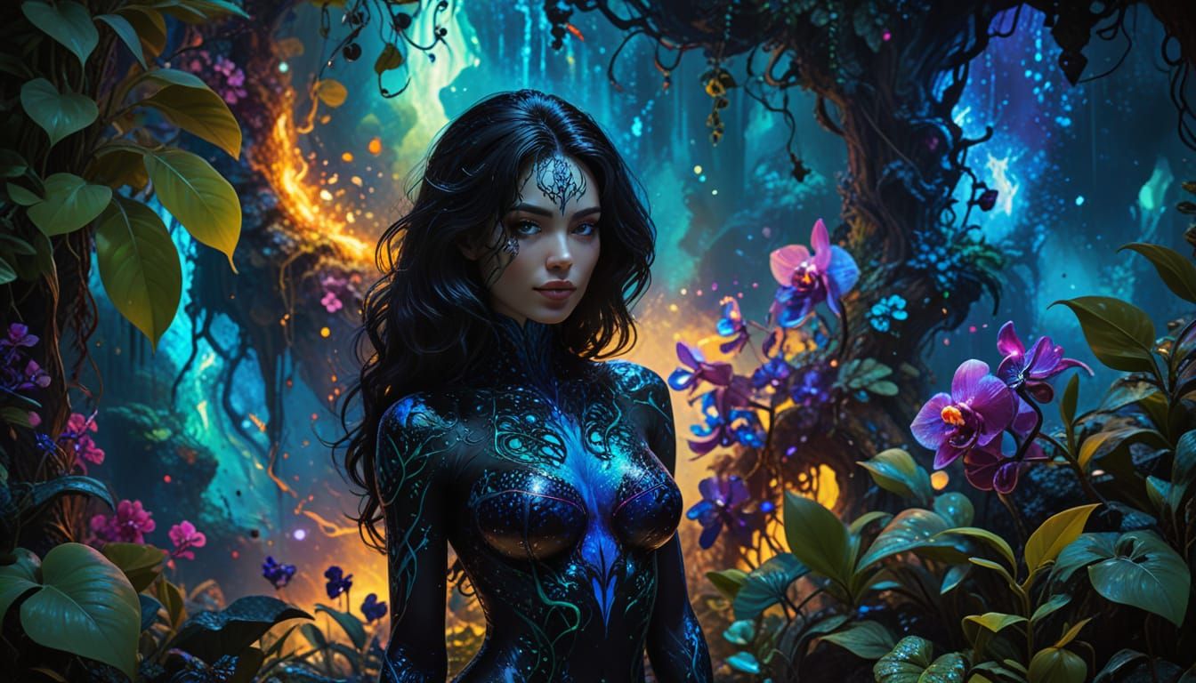 Mysterious Black Orchid Emerges from Hidden Grotto in Vibran...