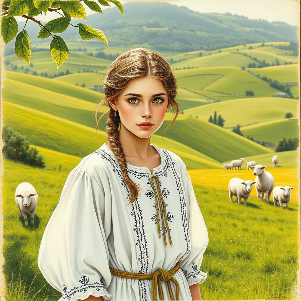 Serenity in Lemon-Hued Eyes