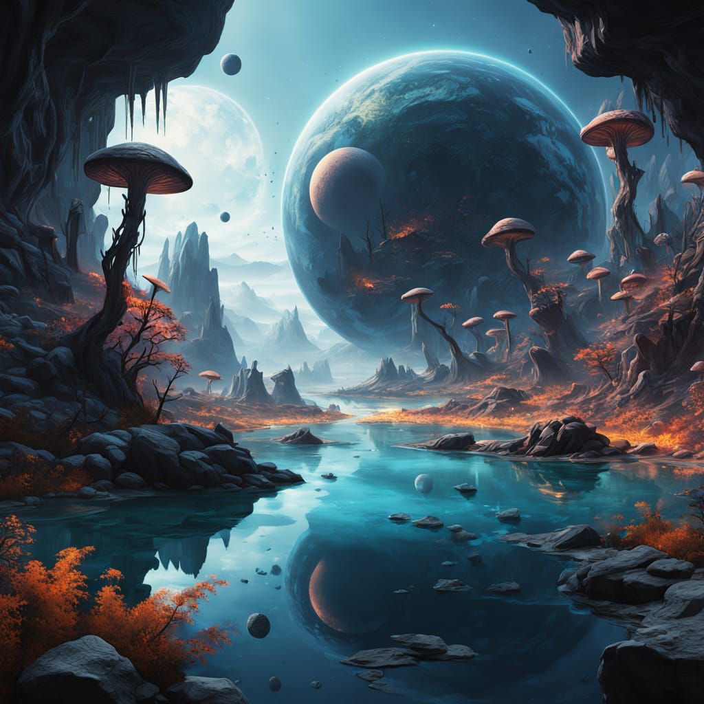 Surreal Alien Planet Concept Art