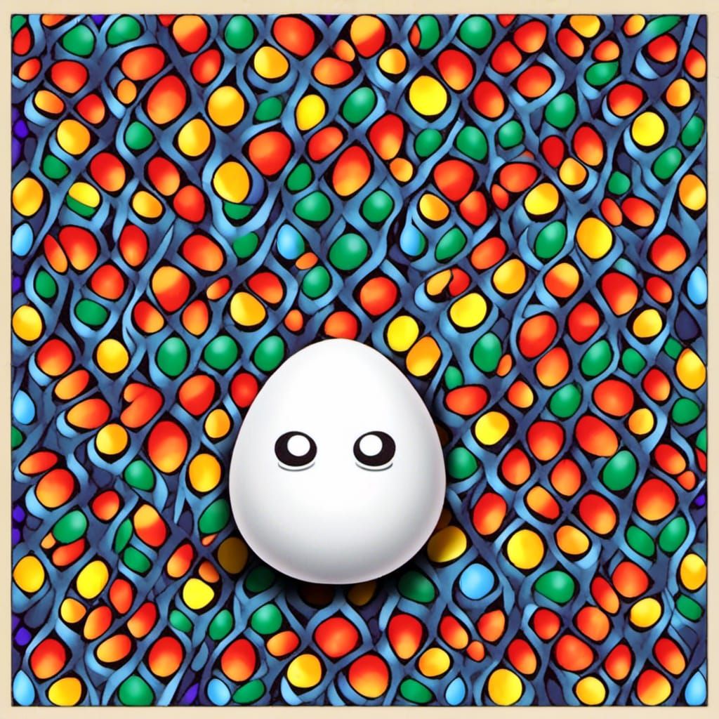 Fierce Egg Portrait in Comic Book Style