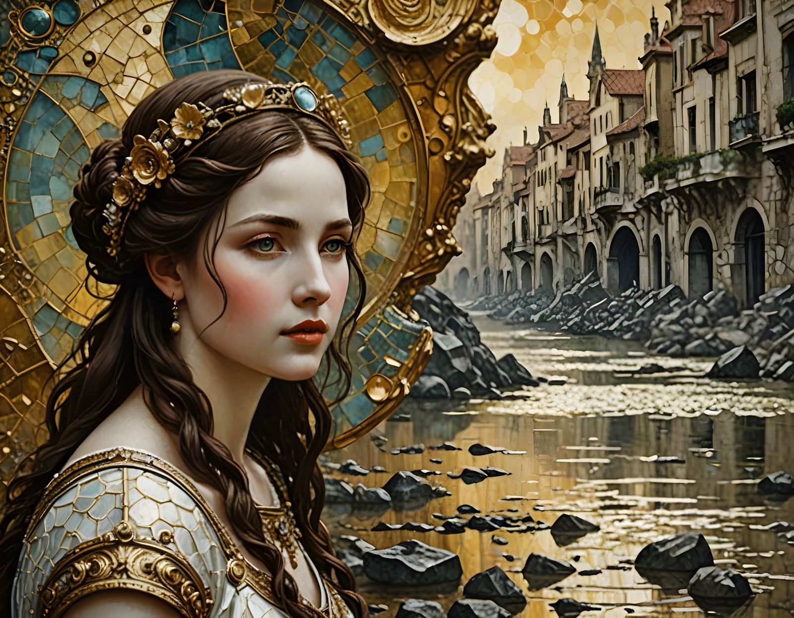 Venus Reimagined: Oil Painting with Cyber Stipple Sfumato