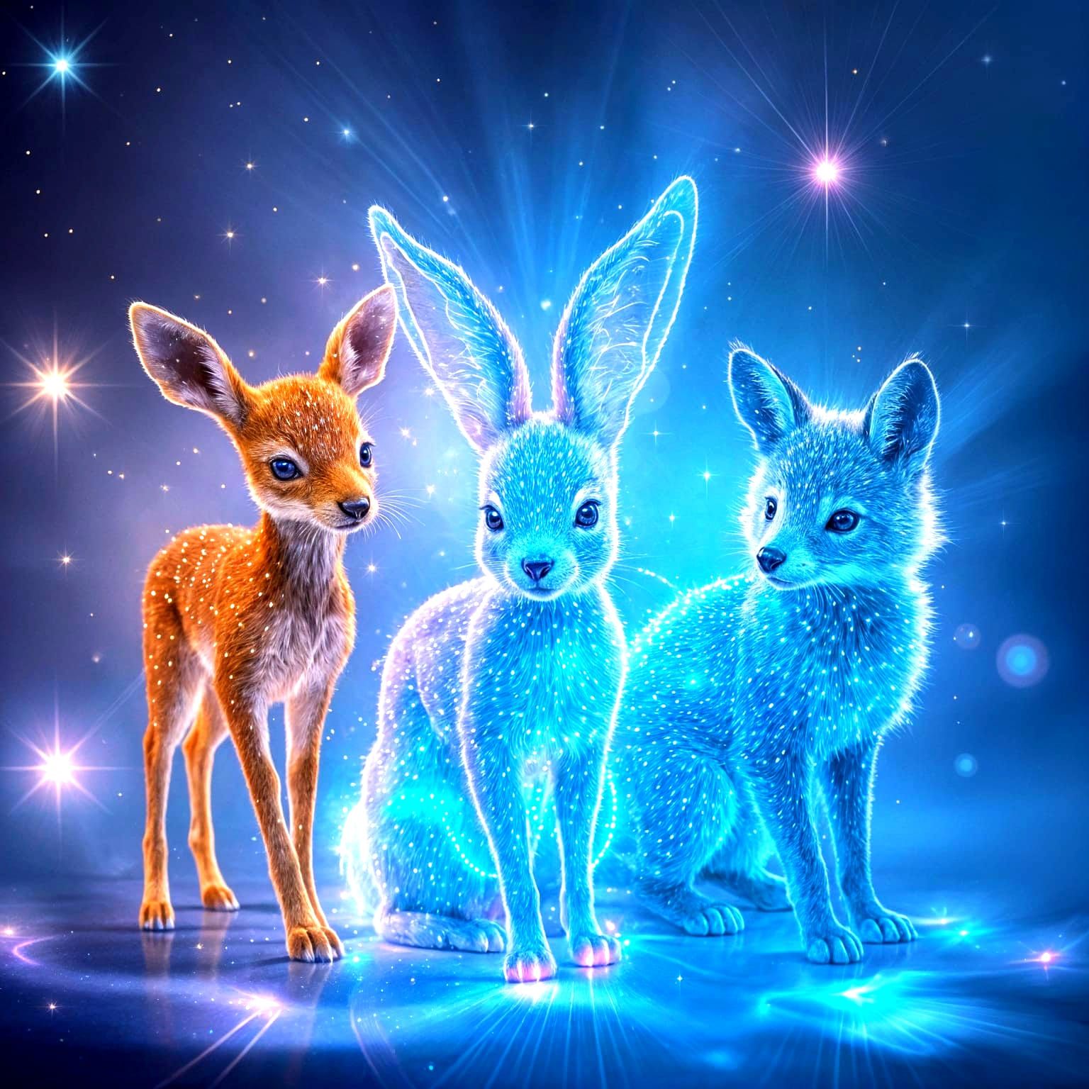 Adorable Baby Wild Animals in Light