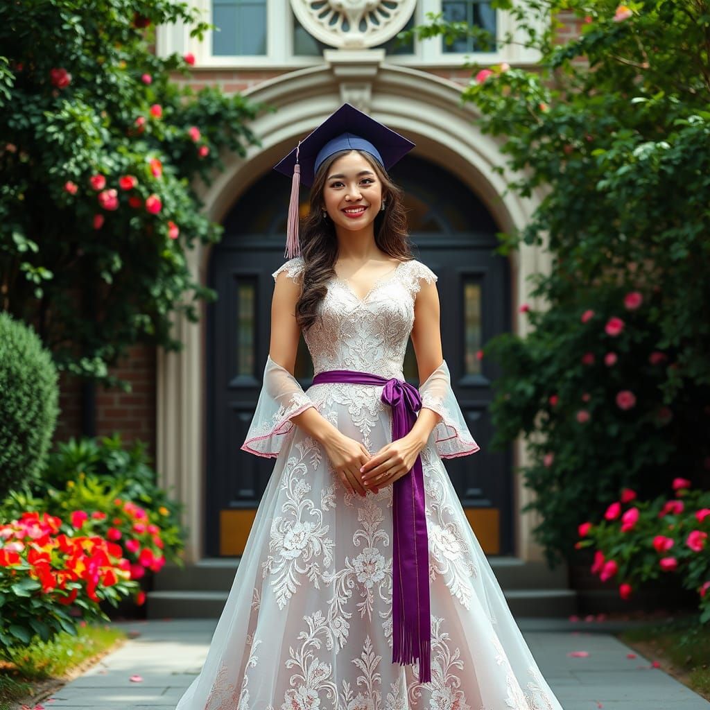 Joyful Graduate in Dreamlike Fantasy Style