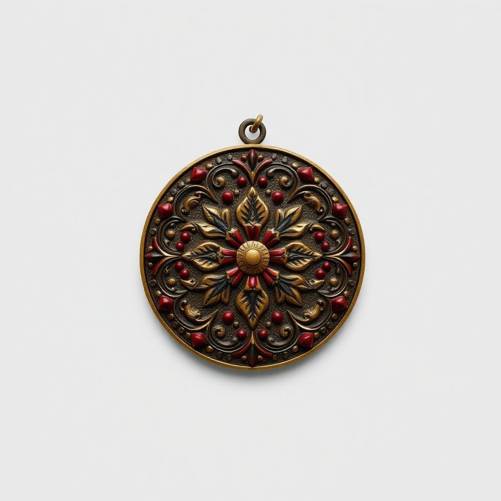 Folk Art Medallion: A Colorful Display