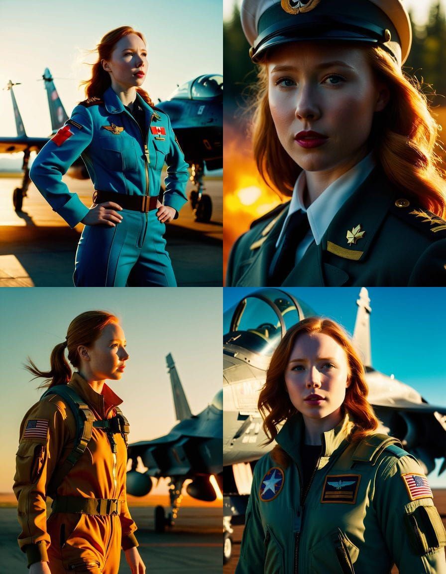 Molly Quinn as Fighter Pilot in Top Gun Style