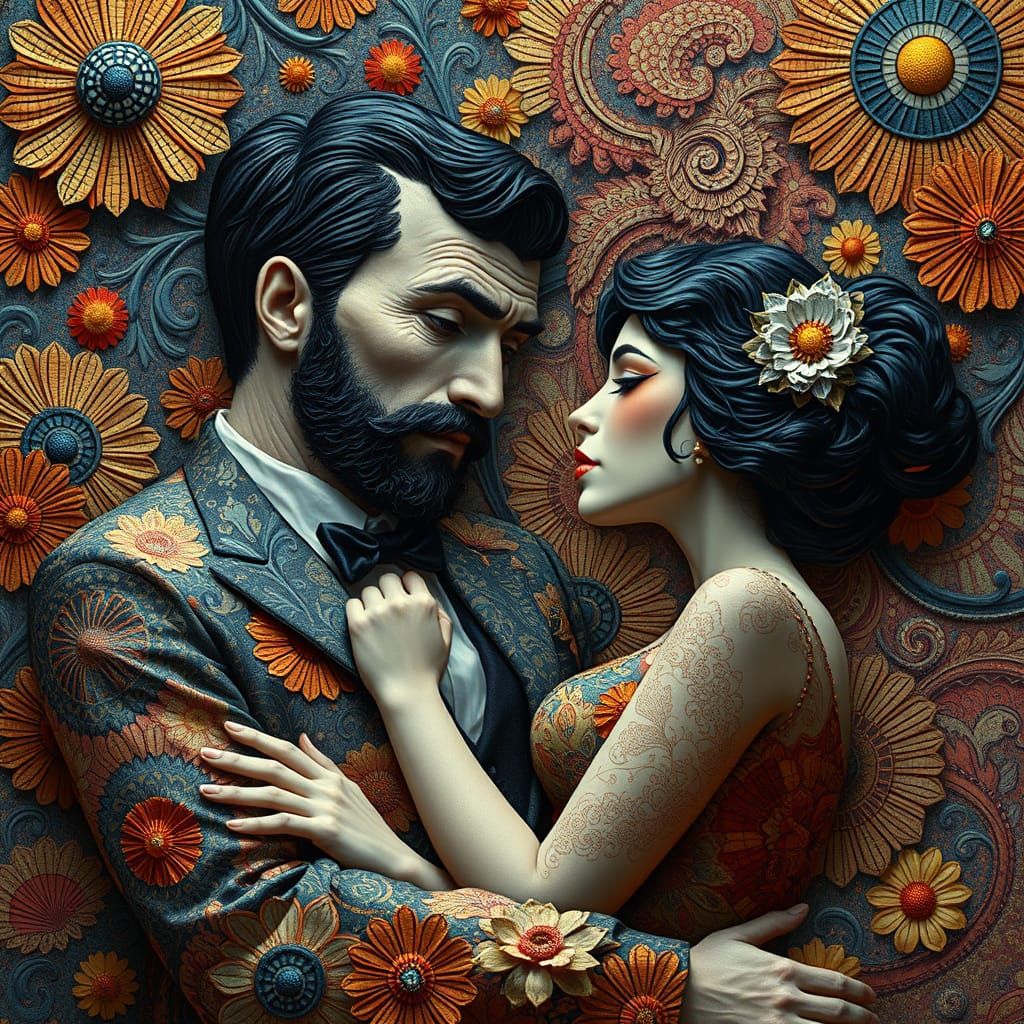 Guilty Lover in Hypermodern Brocade Dreamscape