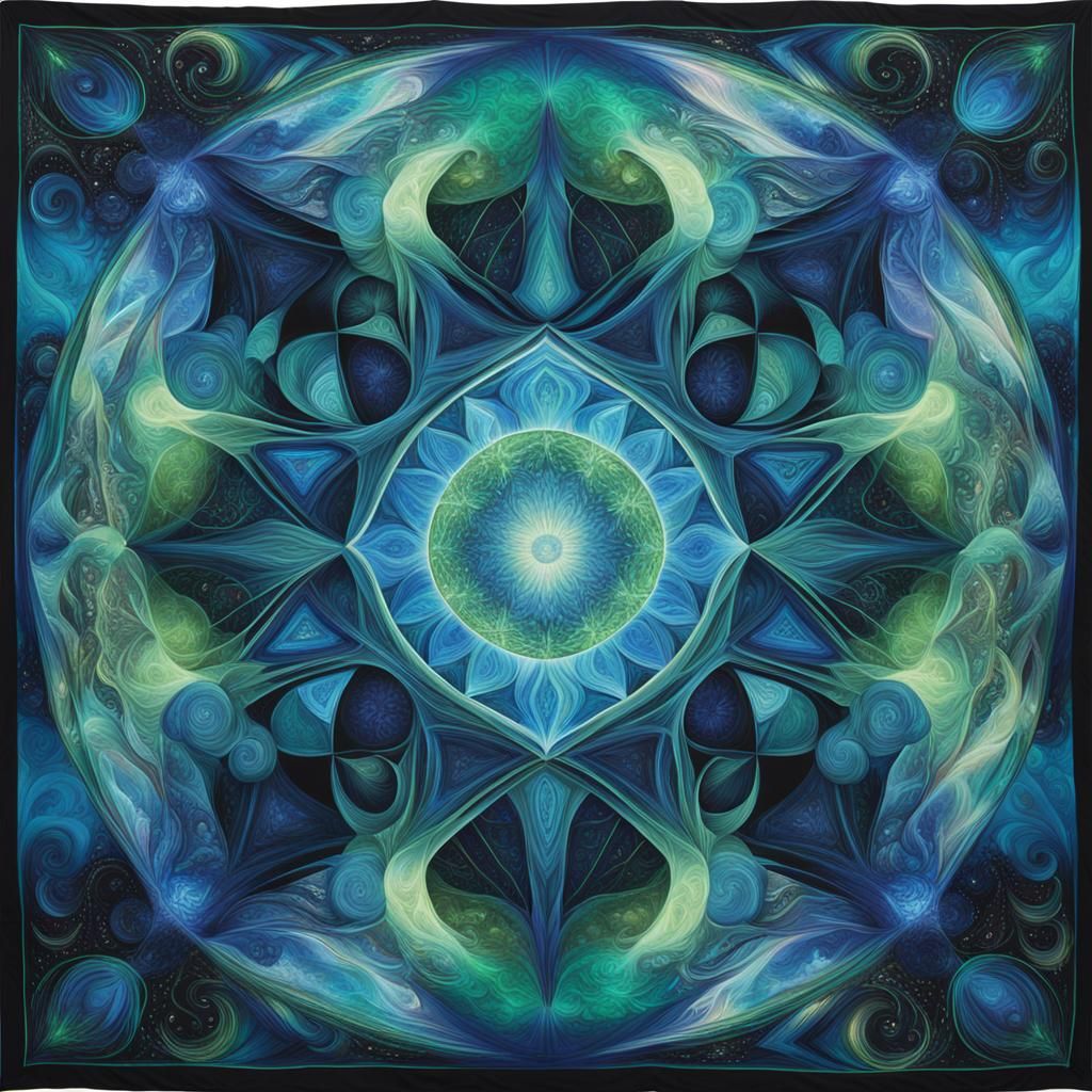 Mesmerizing Iridescent Tendrils in a Futuristic Tapestry