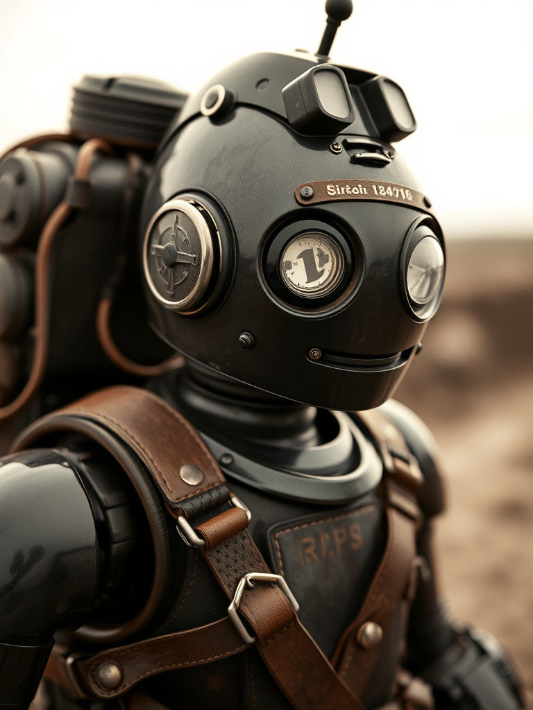 C-3PO as 1940s Android in Sepia Photography
