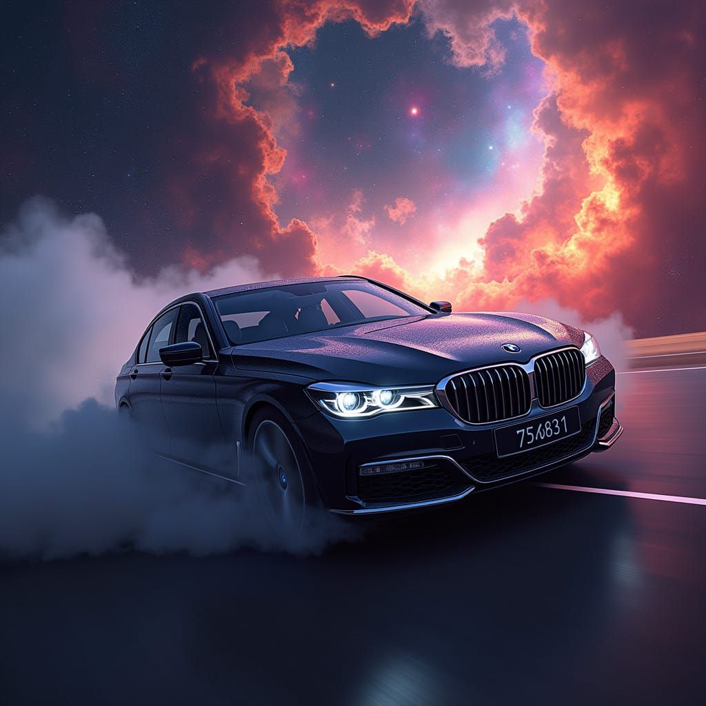 BMW 7 Series in Cosmic Flight