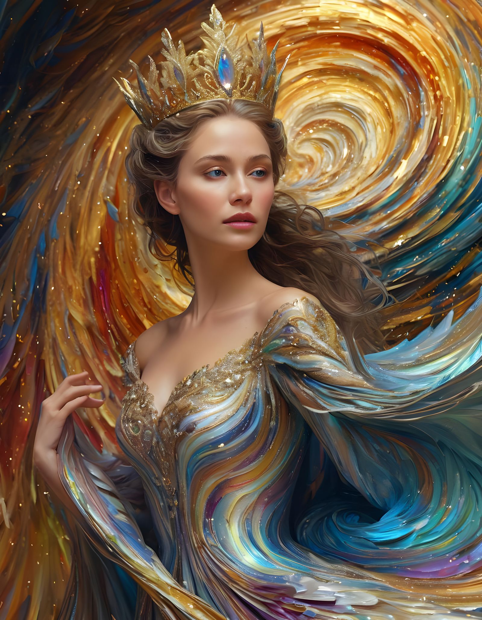 Expressionist Photoillustration in Hyperreal Romantic Style