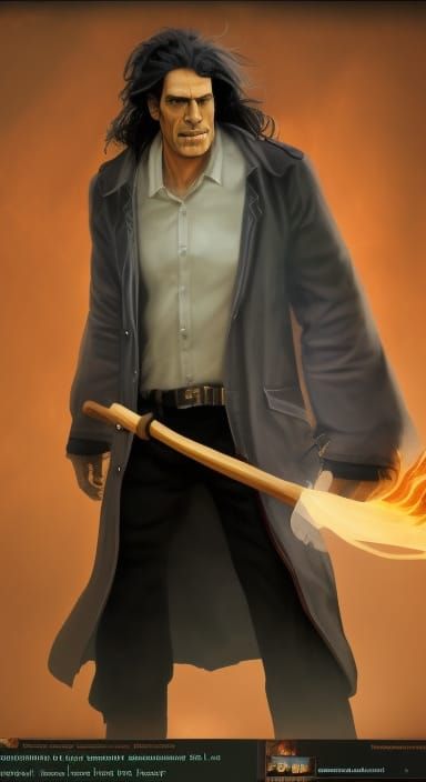 Harry Dresden in 3D Cinematic Style