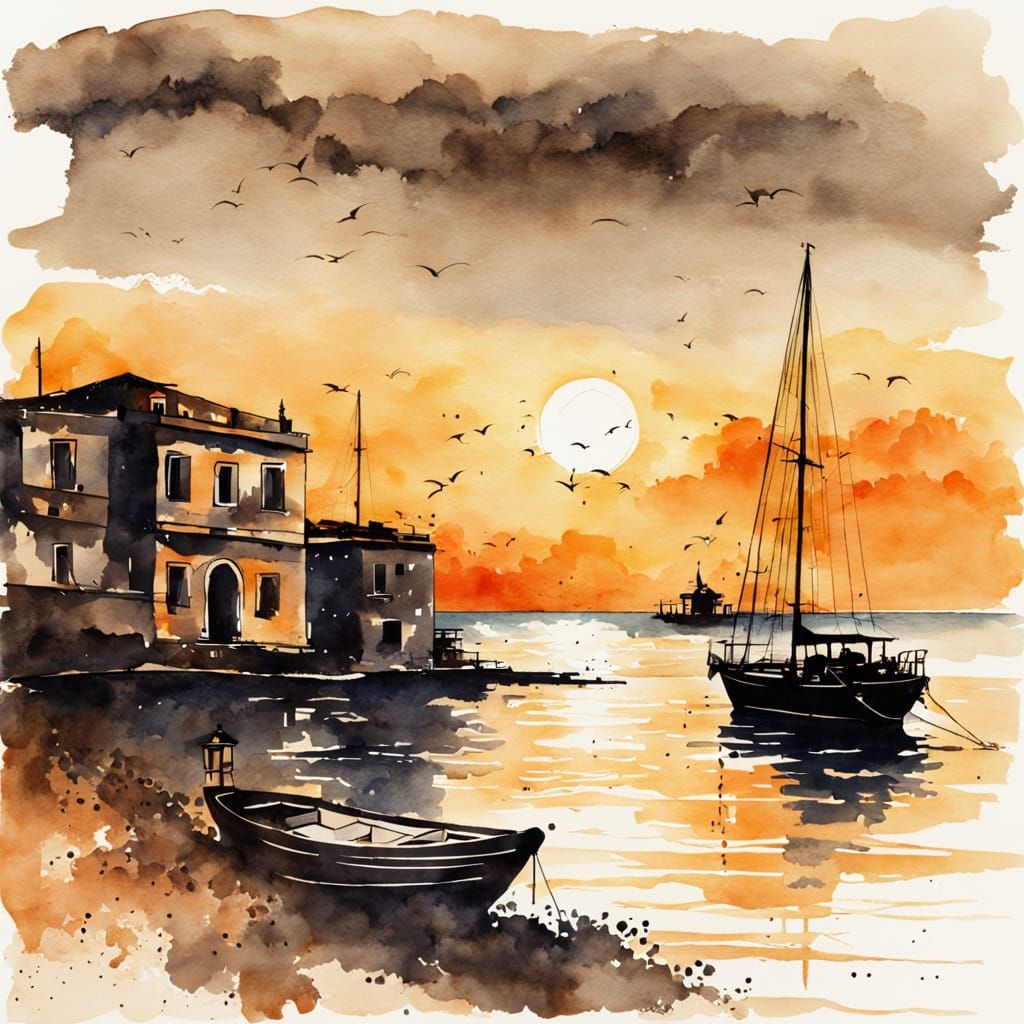 Sailing into a Greek Sunset