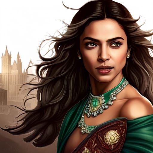 Hogwarts Teacher Portrait in Digital Painting Style