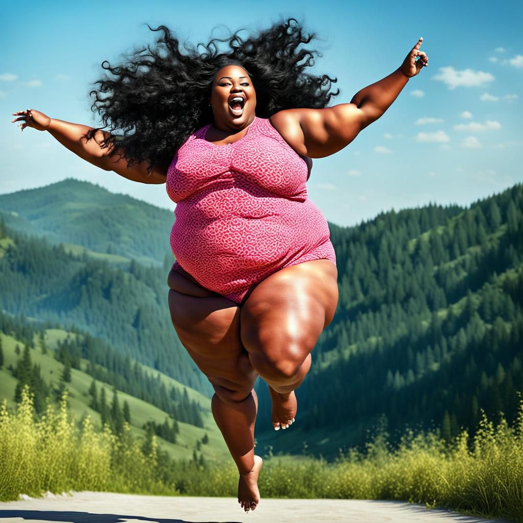 Joyful Black Woman in Summer Sunlight