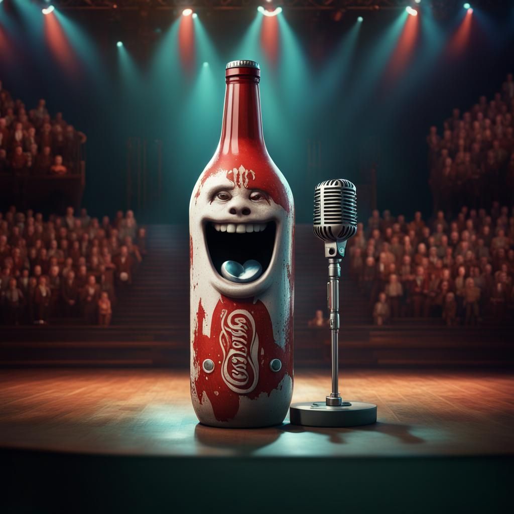 Soda Bottle Pop Star on Stage