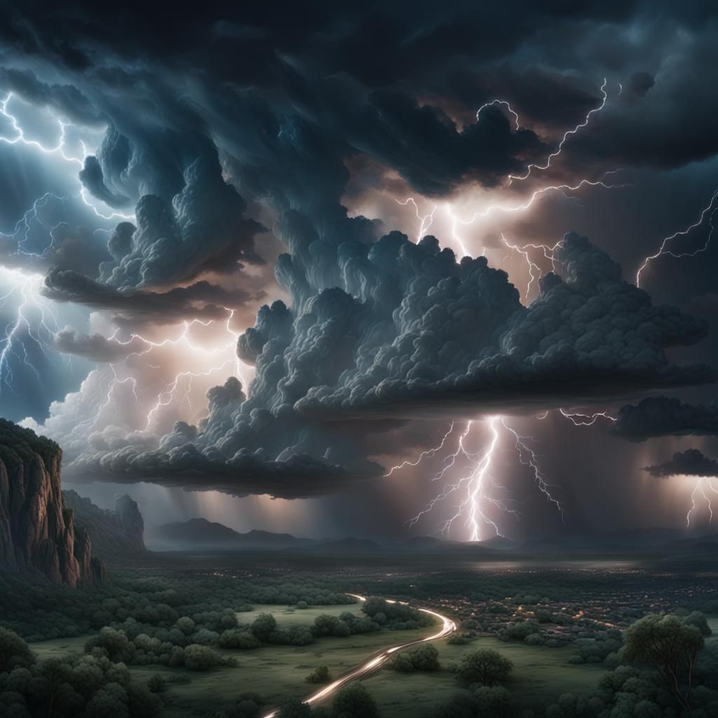 Epic Storm Rider in Digital Matte Painting