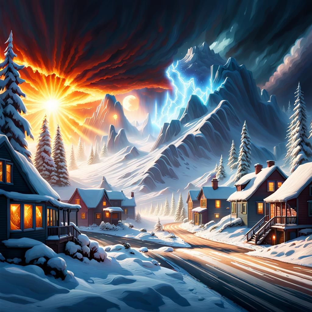 Snow Apocalypse: Dark Concept Art in 8k Resolution