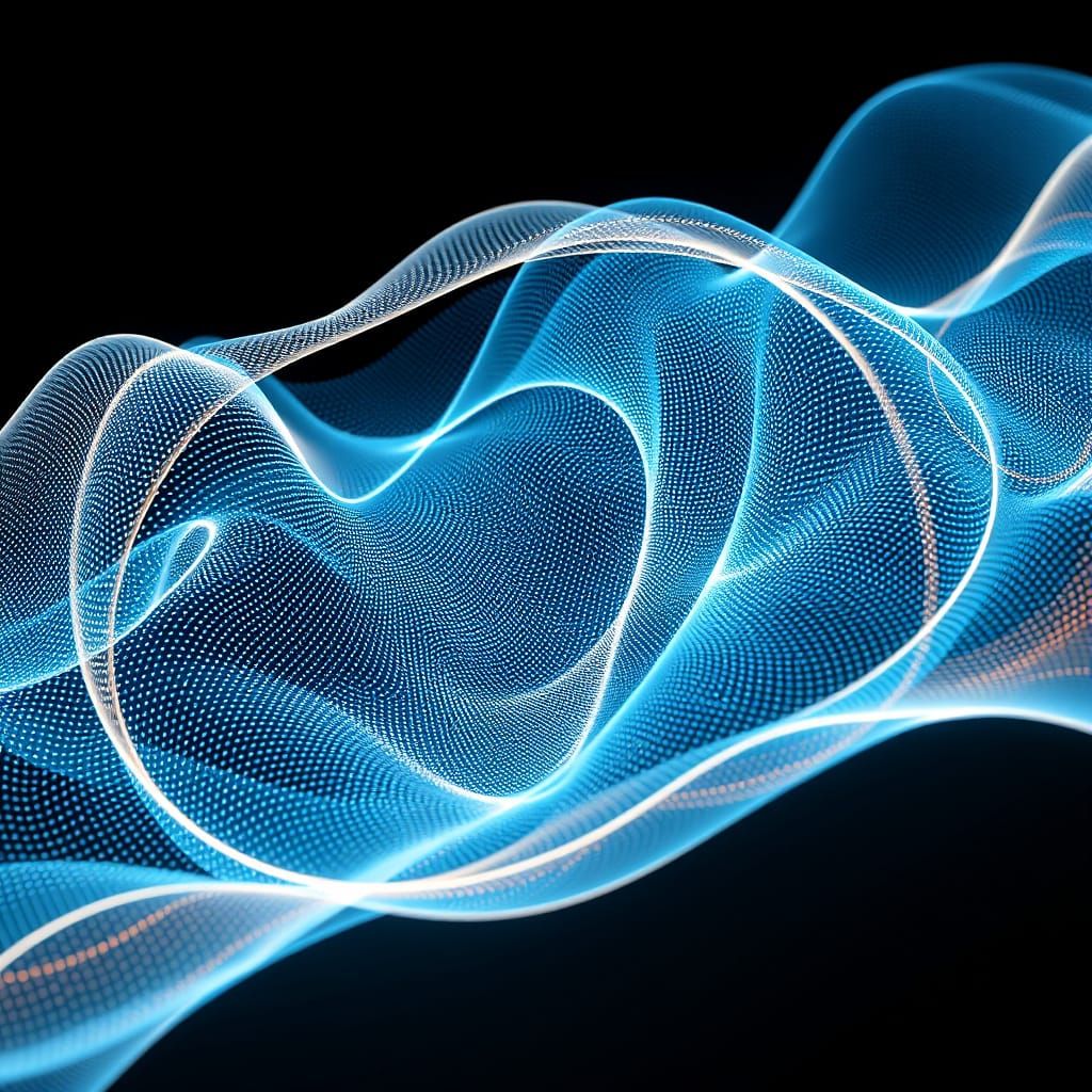 Futuristic Glowing Generative Design in 3D