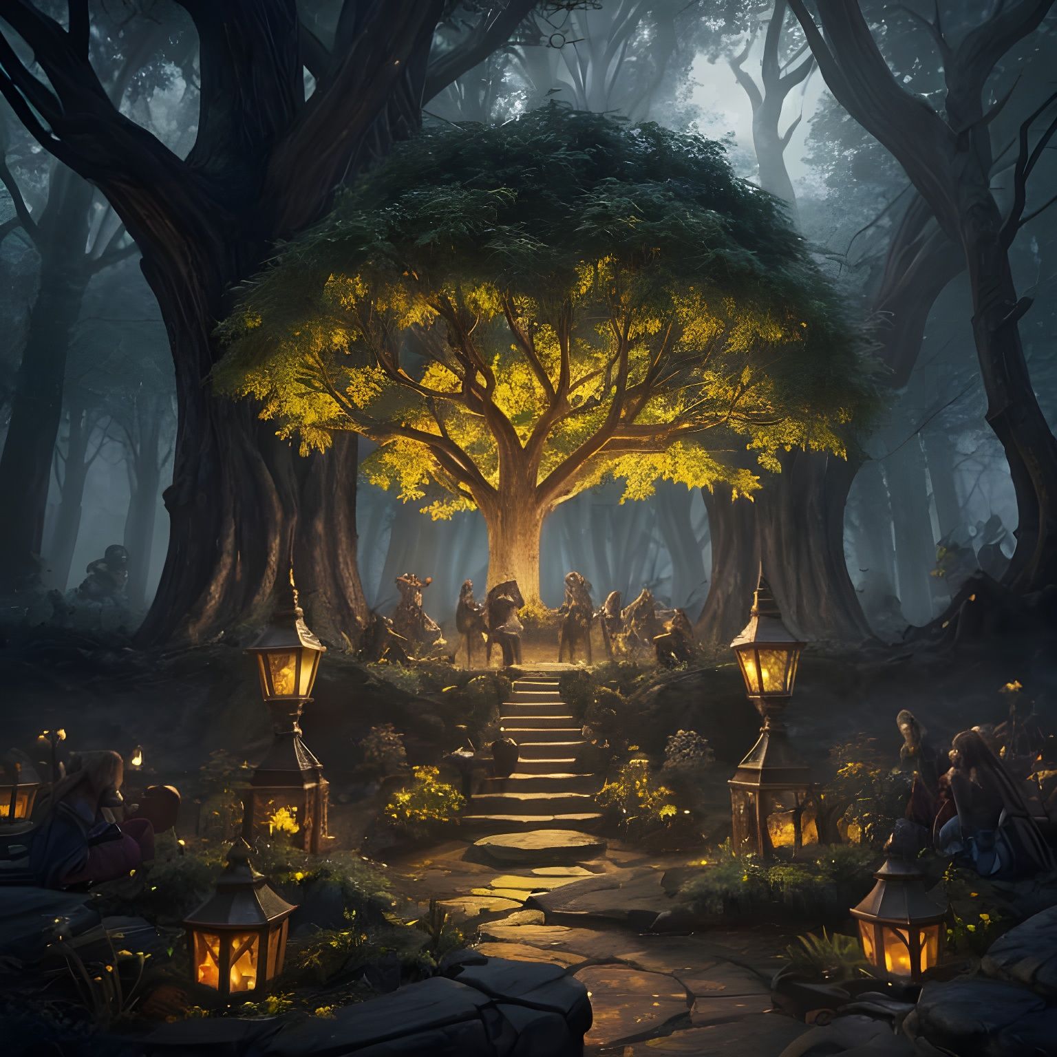 Elven Midwinter Festival: A Dark Fantasy Masterpiece