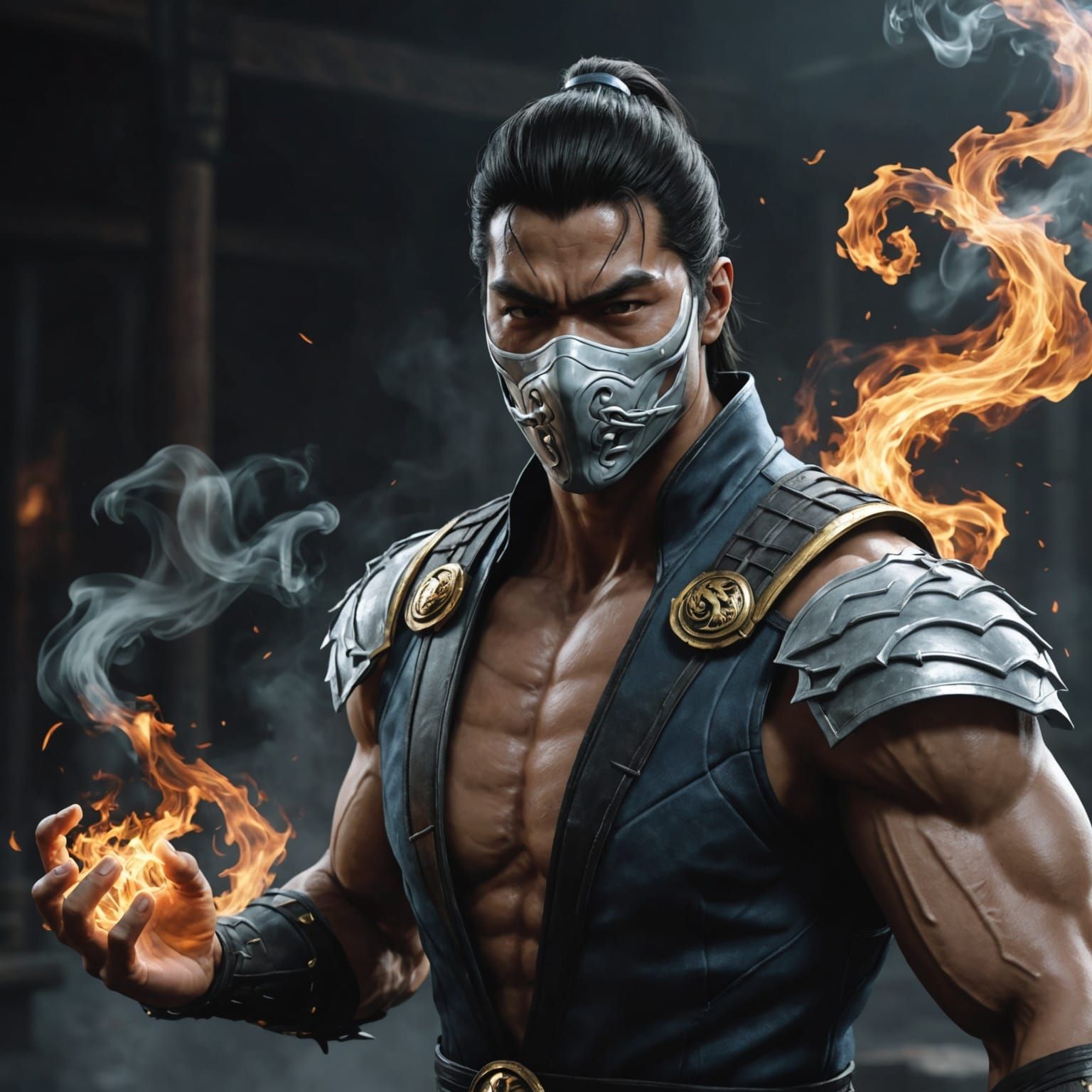 Man Transforms into Smoke: 3D Anime Art