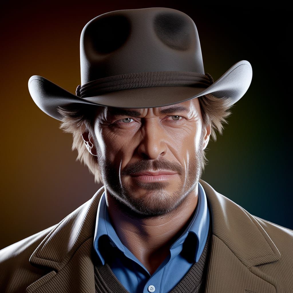 Hyperrealistic Clint Eastwood as Dirty Harry in Dramatic Mid...