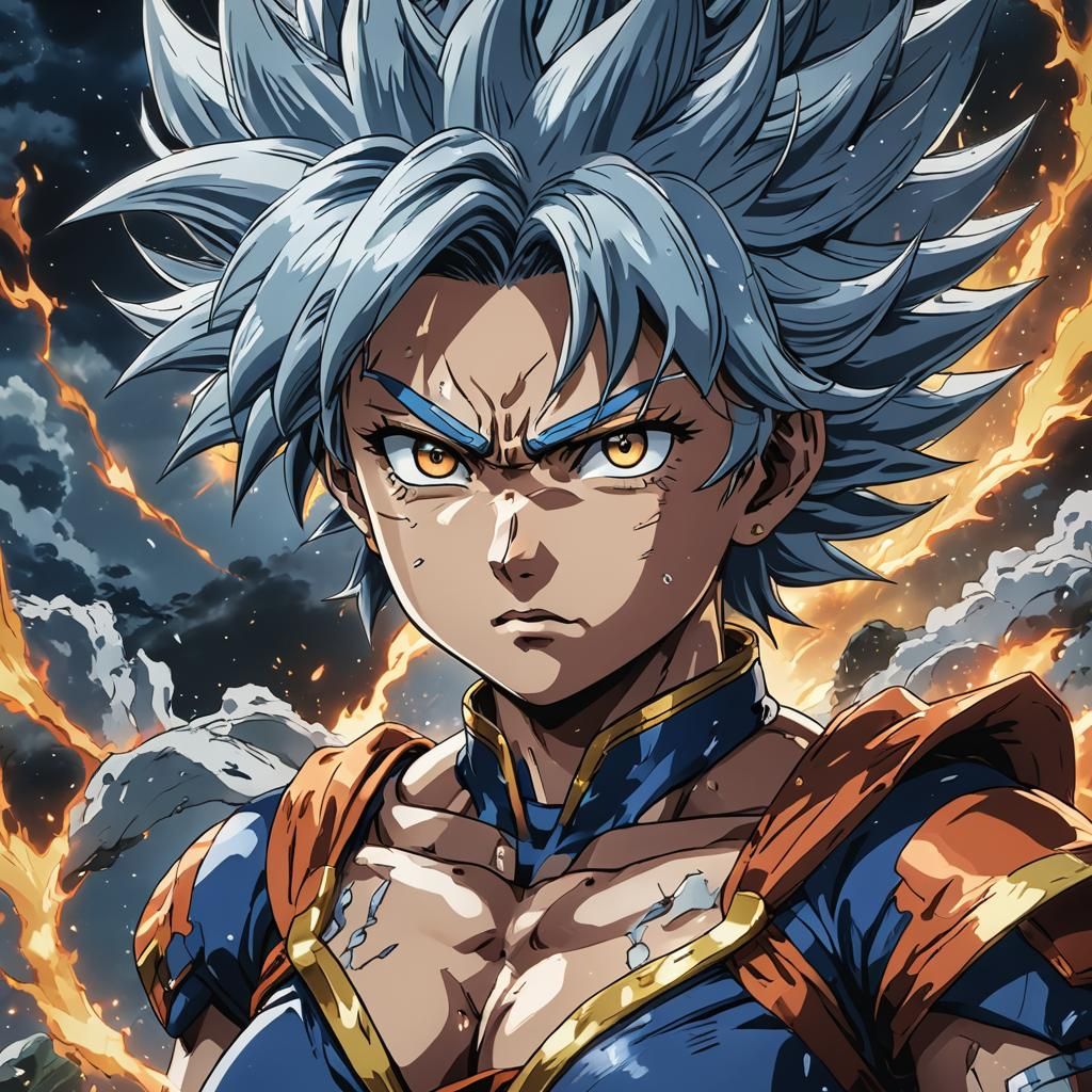 Ultra Instinct Saiyan Heroine: Anime Key Visual