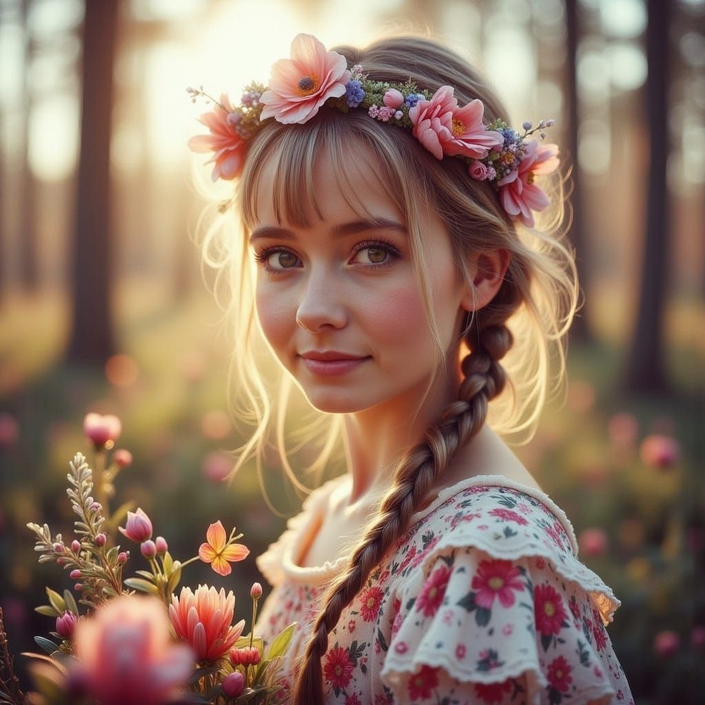 Young Finnish Lady Portrait in Spring