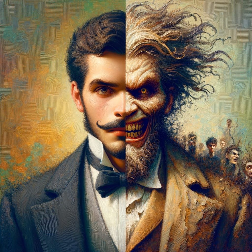 Jekyll and Hyde: A Split Impressionist Painting