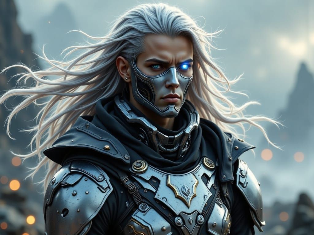 Cyborg Super Soldier Raiden in Armored Fantasy