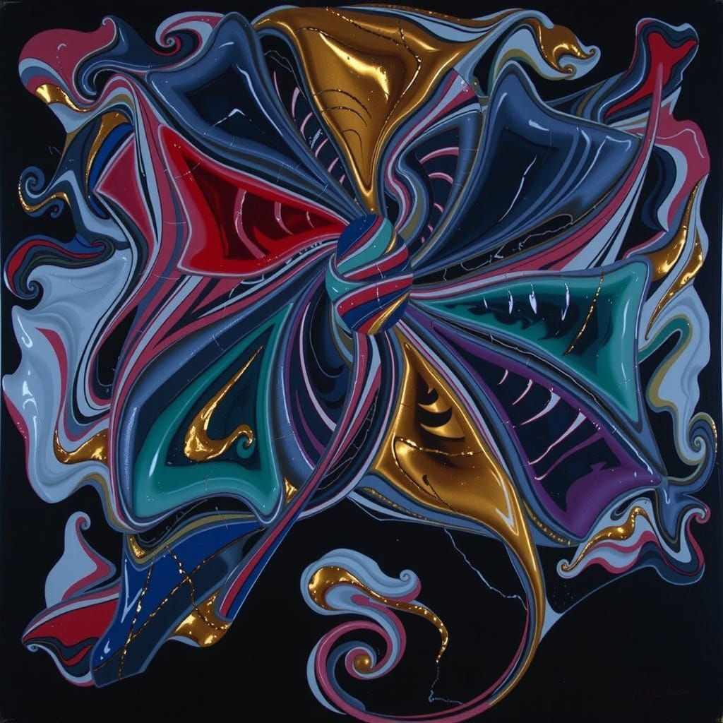 Abstract Gelato Colors Swirling in Bold Geometric Shapes