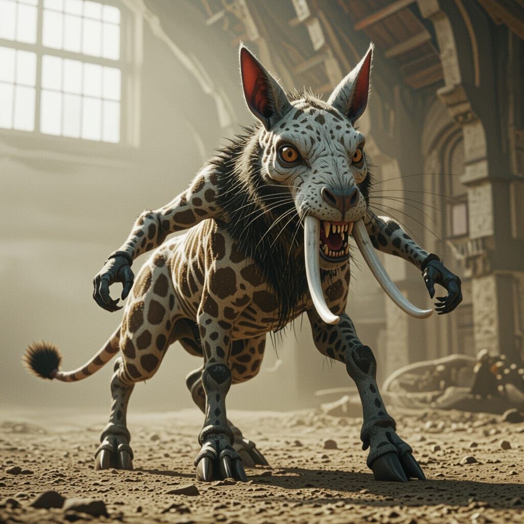 Hybrid Creature in Cinematic Style