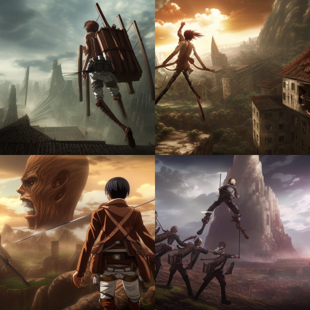 Attack on Titan: Detailed Matte Painting in 8k