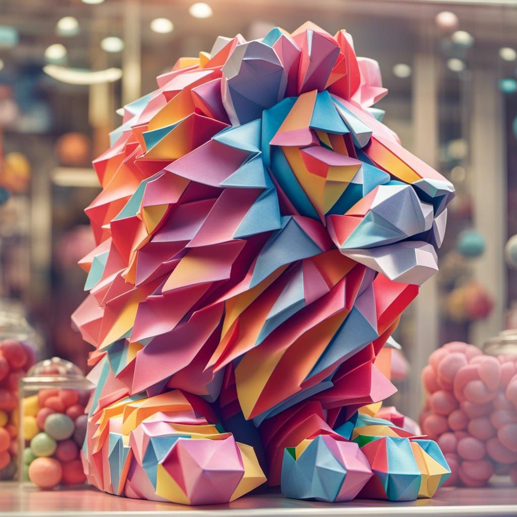 Origami Lion III