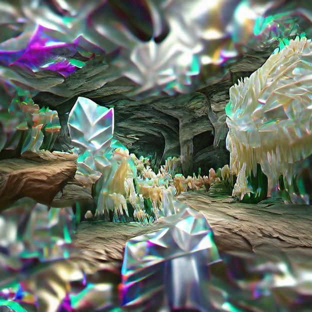 Glistening Crystal Cave in 8K 3D