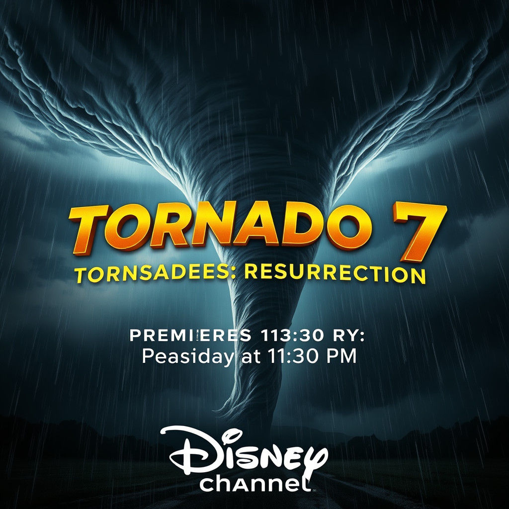 Dramatic Tornado Movie Poster in Matte Painting Style