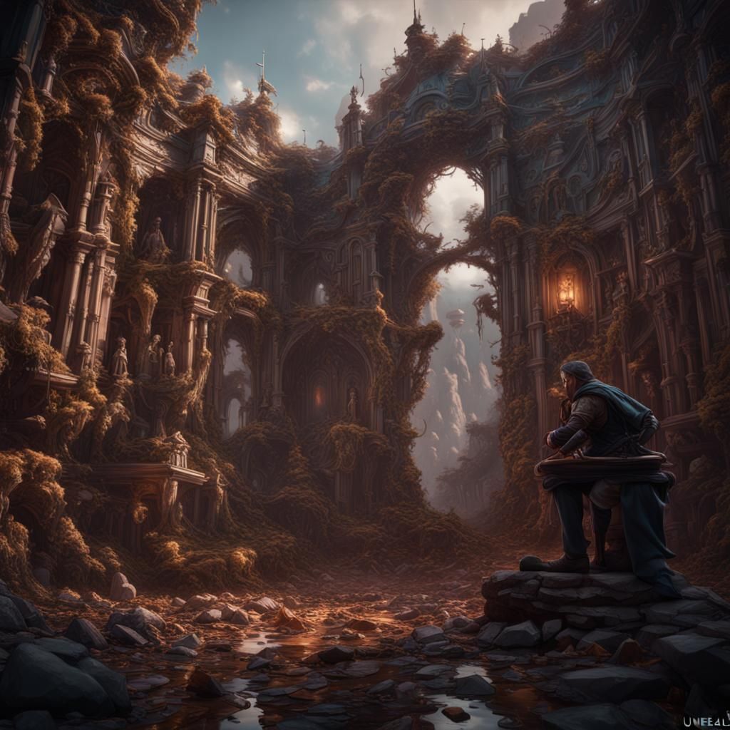 Fantastical Matte Painting in Deep Color