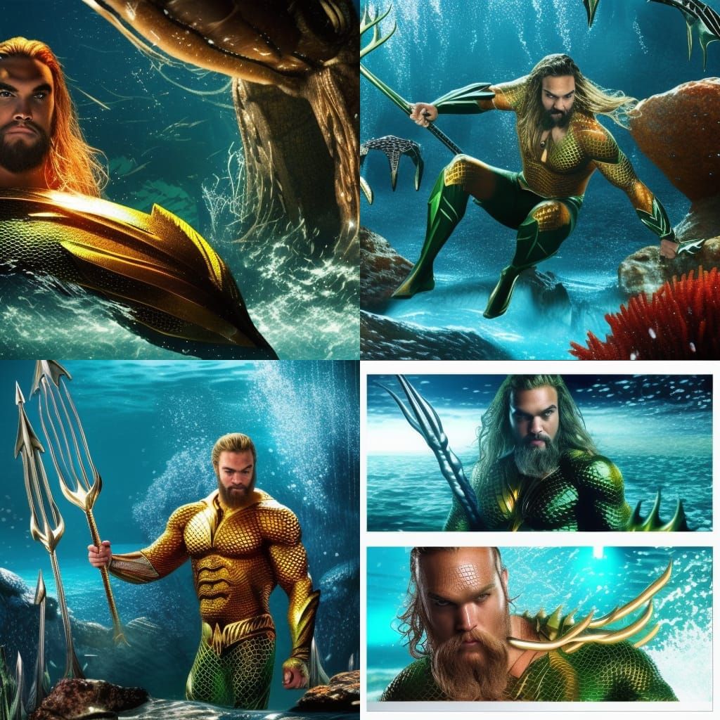 Aquaman Undersea: 8k Hyperrealistic 3D Rendering