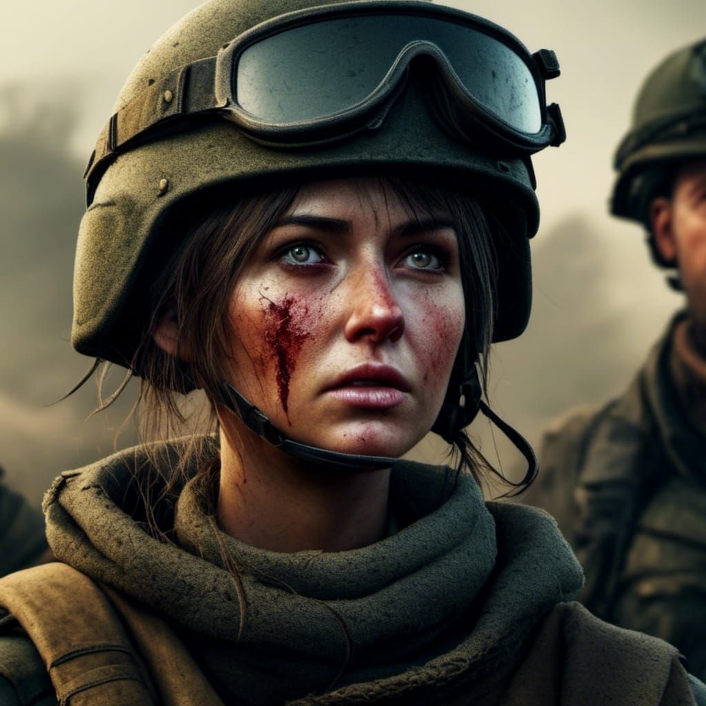 Female Soldier Portrait with Natural Lighting