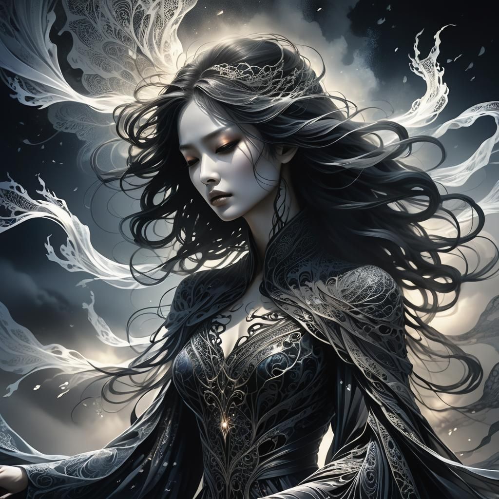 Dark Spirit Descending: Fantasy Concept Art