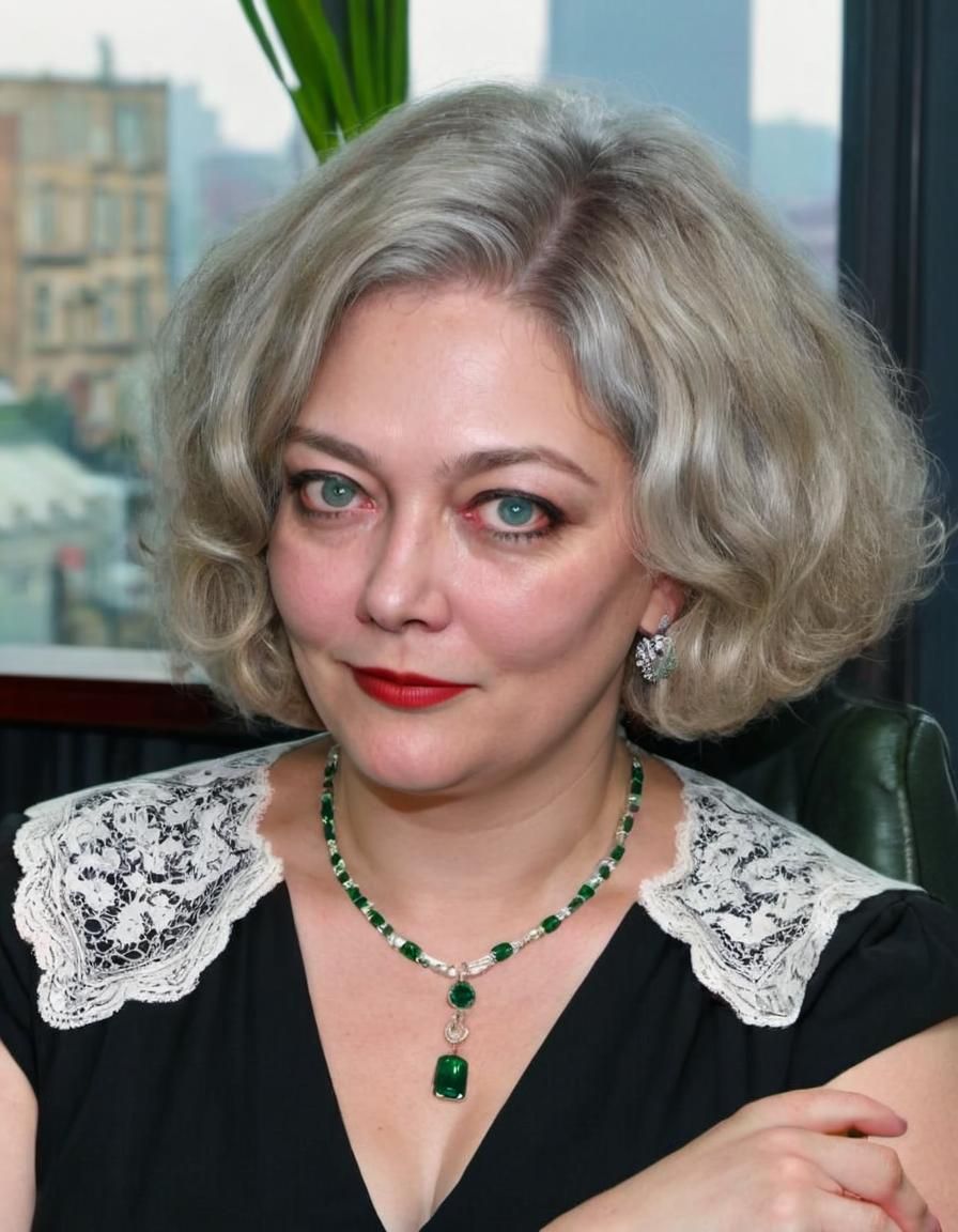 Business Woman Portrait in Green Armchair