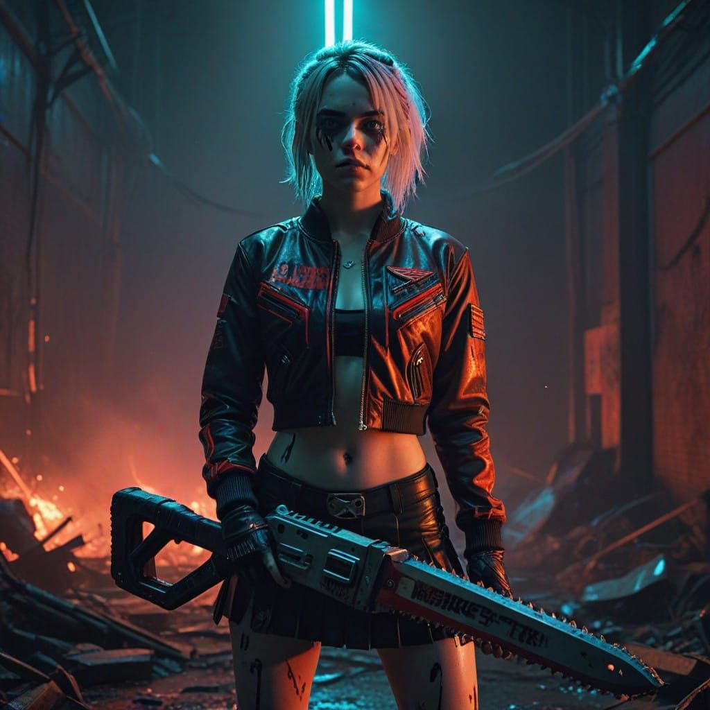 Dark Futurism Portrait of Billie Eilish as Juliet Starling