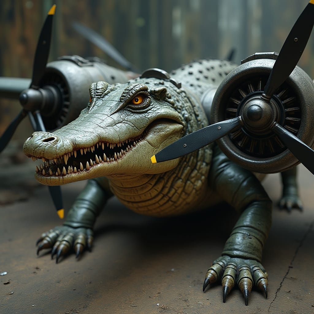 Cybernetic Crocodile Aerial Assassin