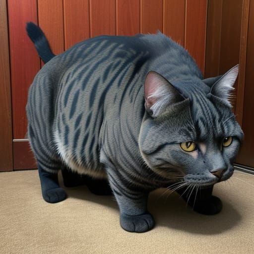 Fat Blinkie: A Hugely Overweight Cat