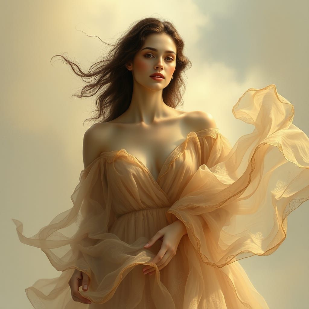 Serene Woman in Ethereal Light